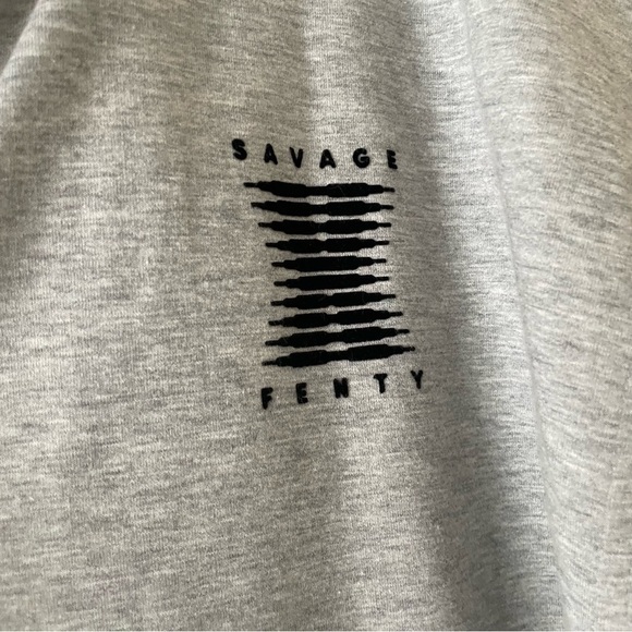SAVAGE x FENTY gray sweatshirt cardigan Robe - Picture 4 of 8